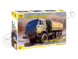 Склеиваемая пластиковая модель Российский трехосный грузовик К-5350 «Мустанг». Масштаб 1:72