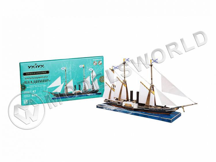 Модель из бумаги Пароходофрегат Владимир - фото 1