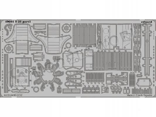 Комплект фототравления BIG ED для T-28D, Roden. Масштаб 1:48